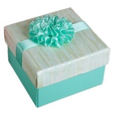 Коробка, подарочная упаковка, 9 х 9 х 5,5 см, Тиффани/мятный Дарите счастье