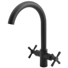 Смеситель для кухни (мойки) Orange Mia M34-821B черный матовый