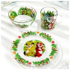 Набор посуды детский 3 предмета "Лео и Тиг" 4980269 Priority