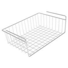 Корзина сетчатая навесная на полку, 40×26×10 см, цвет хром 2577839 Сима ленд