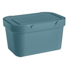 Econova Ящик с крышкой универсальный Luxe 18.9 х 13.2 х 11 см голубой