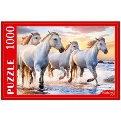 Пазлы "Табун лошадей на побережье", 1000 элементов Рыжий кот