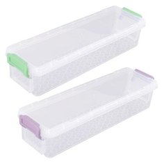 Контейнер для хранения с крышкой, 32,5x9x6 см МультиДом