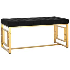 Банкетка STOOL GROUP Бруклин золото/черный