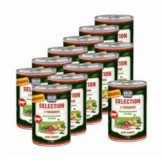 Solid Natura Selection с говядиной влажный корм для кошек жестяная банка 0,34 кг х 12 шт
