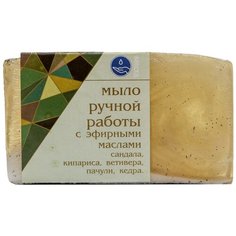 Мыло ручной работы Melta с эфирными маслами сандала, кипариса, ветивера, пачули, кедра, 100 г