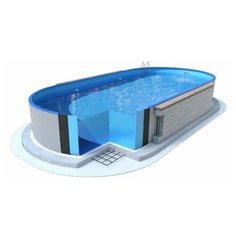 Морозоустойчивый бассейн Ibiza овальный глубина 1,5 м размер 7,0х3,5 м, мозаика 3EXB0080[3BZA1072] Mountfield