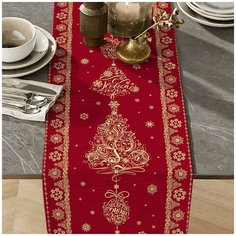 Дорожка на стол из рогожки "Всё себе"; Новогоднее настроение; размер 50 х 145
