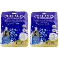 Маска для лица Ekel Collagen тканевая 25мл * 2 штуки