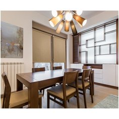 Штора рулонная 66(62)/170 жаккард бежевый Delfa