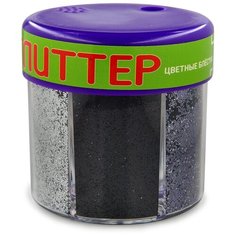 Глиттер для декора с дозатором №3, 60 грамм, серебро (6 цветов) Альт