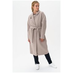 Пальто в классическом стиле с элементами кэжуал 4-7038/11-128 Бежевый 50/170 Electrastyle