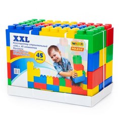 Конструктор крупный строительный "XXL", 45 элементов/ Полесье