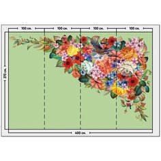 Фотообои / флизелиновые обои Цветы 4 x 2,7 м Photostena