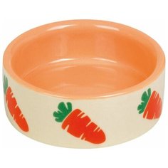 Миска керамическая для грызунов Nobby "Carrot", с рисунком, 55 мл
