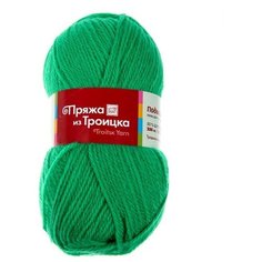 Пряжа из Троицка "Подмосковная", 250 метров, 10 мотков по 100 грамм, цвет: 0723 ярко-зеленый Троицкая камвольная фабрика