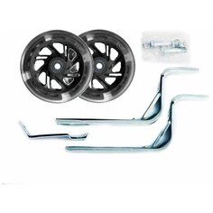 Колеса Vinca Sport, приставные, пара, усиленные стойки - сталь, 12"-20", промподшипник ABEC7, подсветка, HRS 03 black