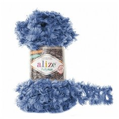 Пряжа Alize "Puffy Fur", 6 метров, 100 грамм, цвет: 6116 голубой (5 мотков)