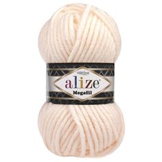 Пряжа для вязания Alize "Superlana Megafil", цвет: 310 медовый, 55 м, 100 грамм (5 мотков)