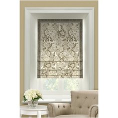 Римская штора Infiorescenze от Memotex с карнизом. В: 175см. Ш: 135см.