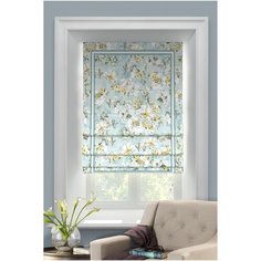 Римская штора Fiori gialli от Memotex с карнизом. В: 150см. Ш: 120см.