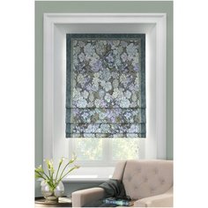 Римская штора Infiorescenze от Memotex с карнизом. В: 175см. Ш: 120см.