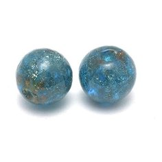 Бусины стеклянные "Мурано", 12 мм, цвет синий, 2 штуки (арт. TS.D5162-04) Tesoro