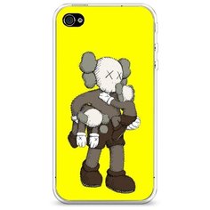Силиконовый чехол "Кукла KAWS" на Apple iPhone 4/4S / Айфон 4/4S Case Place