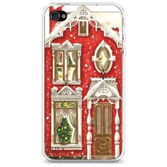 Силиконовый чехол "Пряничный домик" на Apple iPhone 4/4S / Айфон 4/4S Case Place
