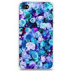 Силиконовый чехол "Цветочный ковер" на Apple iPhone 4/4S / Айфон 4/4S Case Place