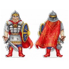 Набор для вышивания на пластиковой канве ЖАР-птицА "Русский богатырь", 19x13см (вышивка крестом)