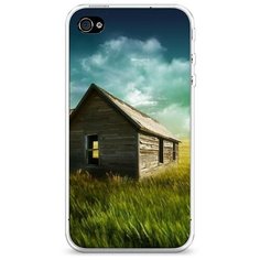 Силиконовый чехол "Домик в поле" на Apple iPhone 4/4S / Айфон 4/4S Case Place