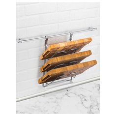 Держатель для крышек и разделочных досок подвесной 23,6х17х37,8 см EL Casa Серебристый