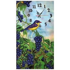 Набор для вышивания бисером FeDi "Часы с виноградом", 32x59 см.