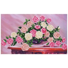 Набор для вышивания бисером Магия канвы "Садовые розы", 50x30см