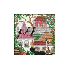Набор для вышивания Риолис "Город и кошки.Лето",13x13см