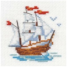 Набор для вышивания Алиса "Кораблик", 7x8см (вышивка крестом)