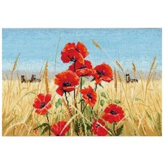 Набор для вышивания (крестом) Овен Лето, поле, маки, 31x20см