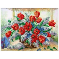 Набор для вышивания бисером Паутинка "Весенняя фантазия", 38x28см