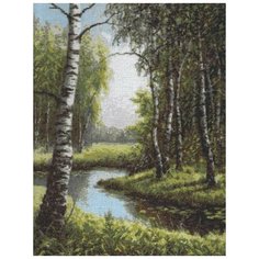 Набор для вышивания крестиком Палитра "Березовая роща", 31x39см