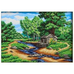 Набор для вышивания бисером Паутинка "Старая мельница", 38x28см