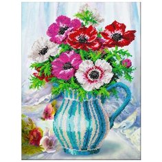 Набор для вышивания бисером Паутинка "Анемоны", 29x38см