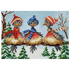 Алмазная мозаика "Вышиваем бисером" Магнит 28х20см