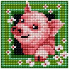 Алмазная мозаика "Вышиваем бисером" Магнит10х10см