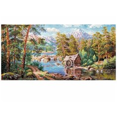 Набор для вышивания Алиса "Пейзаж с мельницей", 51x26см (вышивка крестом)