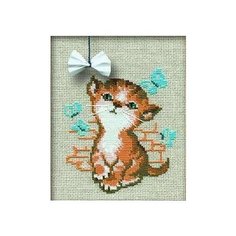 Набор для вышивания Риолис "Котёнок с бантиком",15x18см