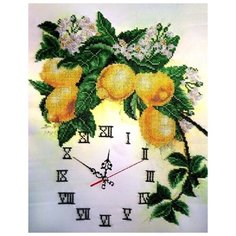 Набор для вышивания бисером FeDi "Часы с лимонами", 32x40 см.