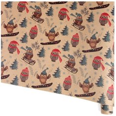 Набор 10 листов бумага Veld co 120741 Совушки, крафт