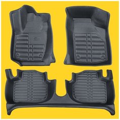 5D коврики в салон Volkswagen Polo VI, 2020+. Большие бортики и площадь. Laji