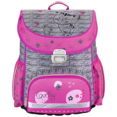 Hama Ранец Lovely Cat (139076), серый/розовый